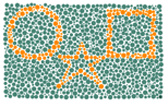 Pediatric test plate - Answer: Circle - Star - Square